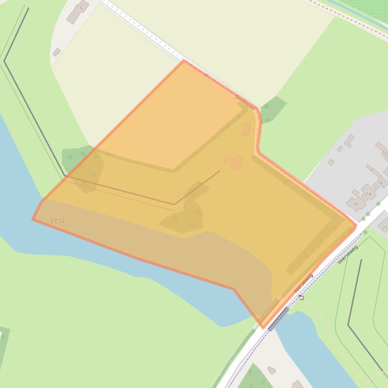 Kaart van postcodegebied 4351RB.