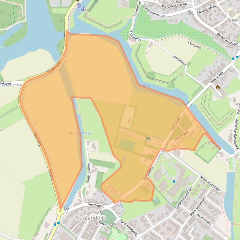 Kaart van postcodegebied 4351RK.