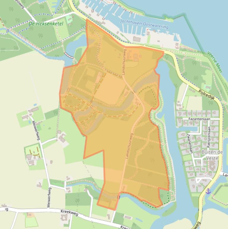 Kaart van postcodegebied 4351RR.