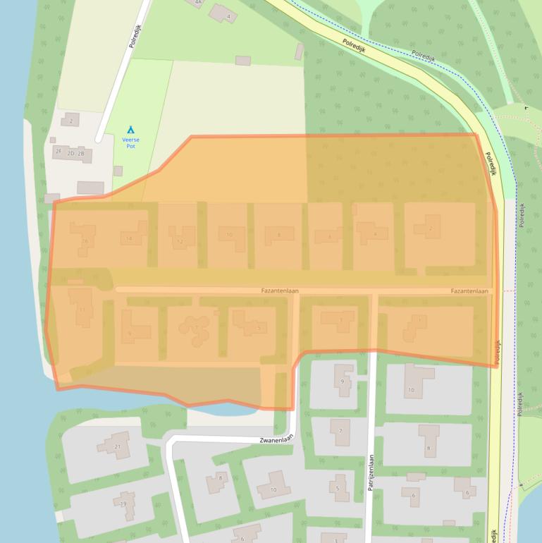 Kaart van postcodegebied 4351RV.