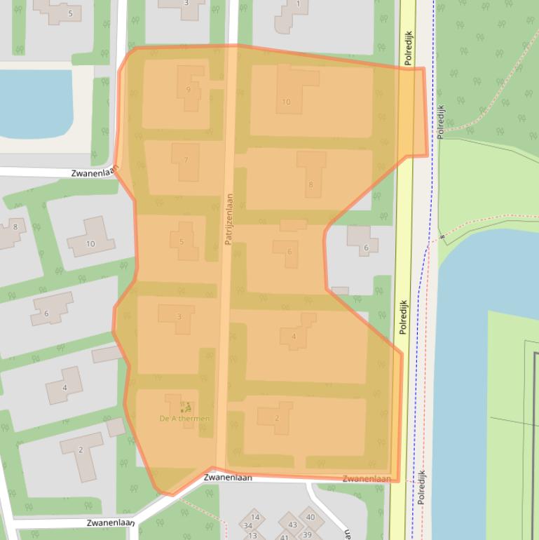 Kaart van postcodegebied 4351RW.
