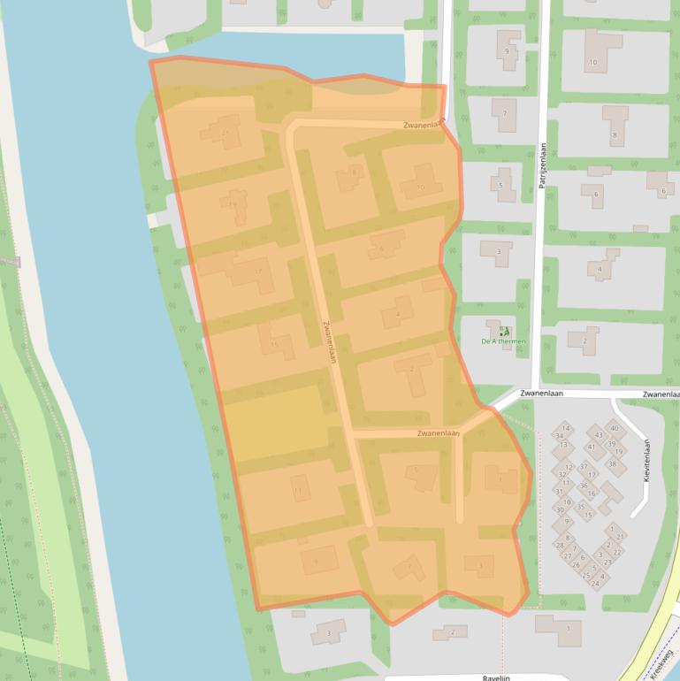 Kaart van postcodegebied 4351RX.