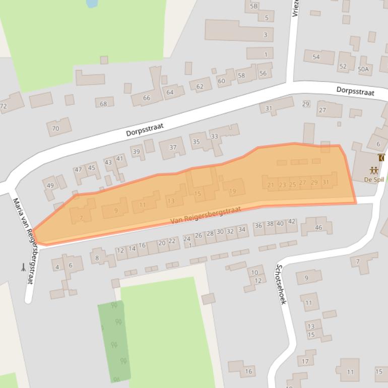 Kaart van postcodegebied 4352AK.
