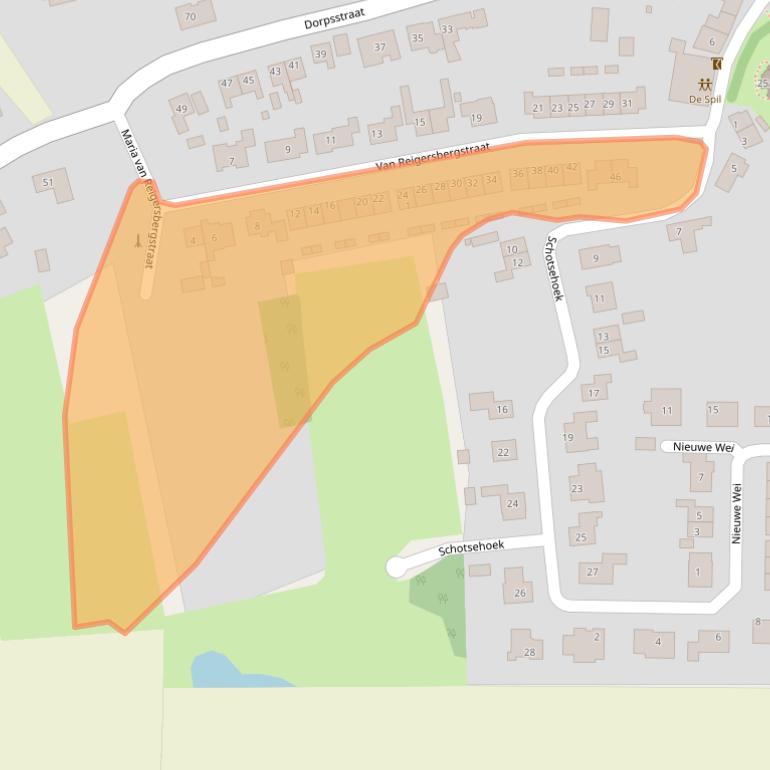 Kaart van postcodegebied 4352AL.