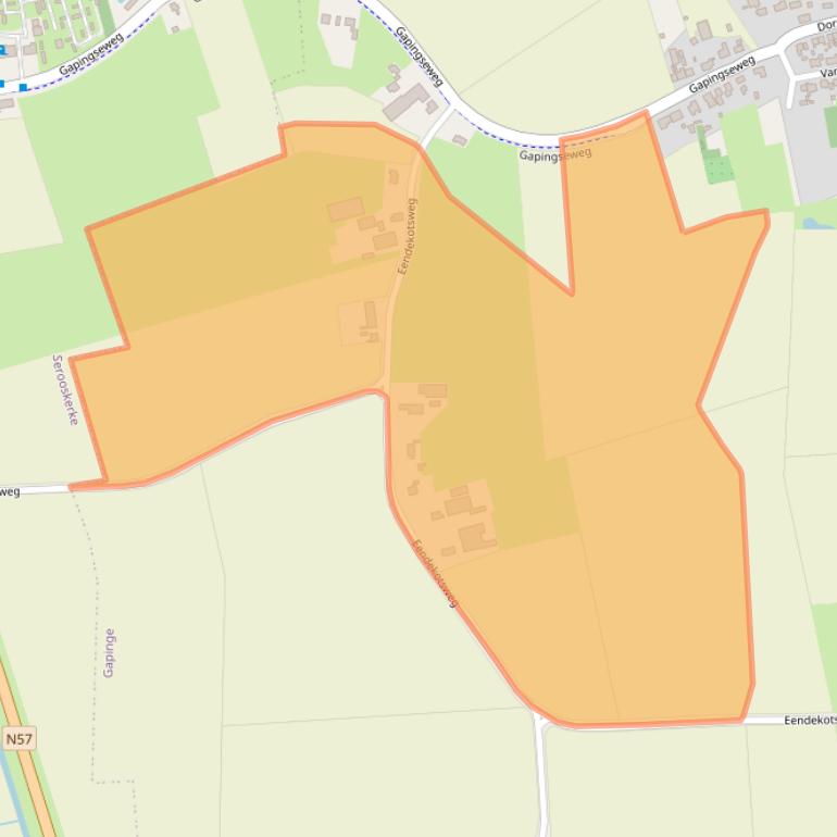 Kaart van postcodegebied 4352JD.