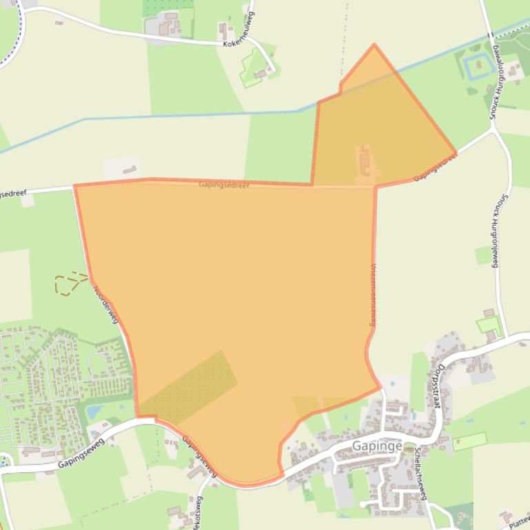 Kaart van postcodegebied 4352SH.