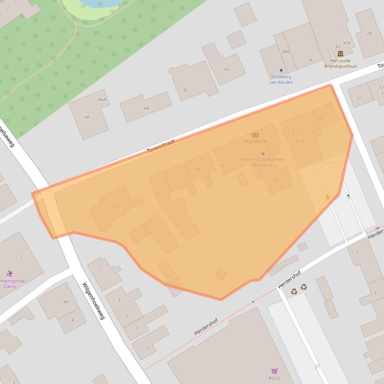 Kaart van postcodegebied 4353AB.