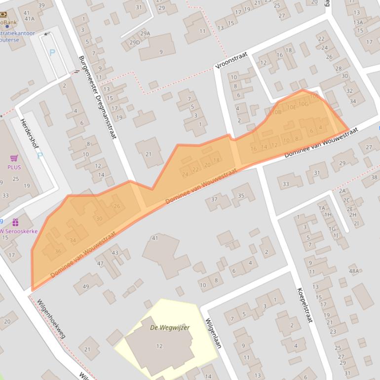 Kaart van postcodegebied 4353AJ.