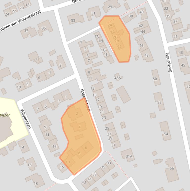 Kaart van postcodegebied 4353AL.
