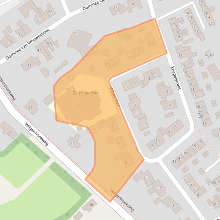 Kaart van postcodegebied 4353AN.