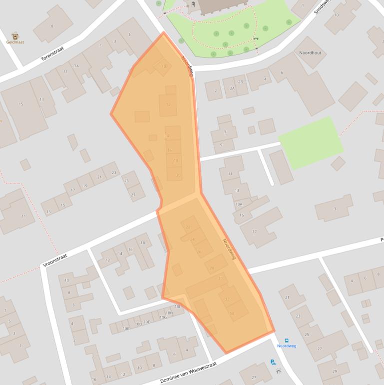 Kaart van postcodegebied 4353AW.