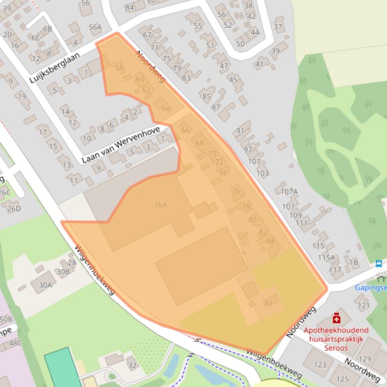 Kaart van postcodegebied 4353AZ.