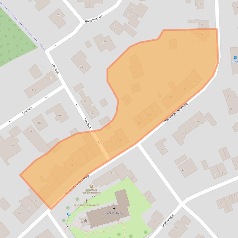 Kaart van postcodegebied 4353BB.