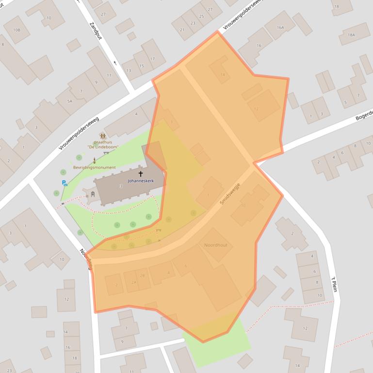 Kaart van postcodegebied 4353BG.