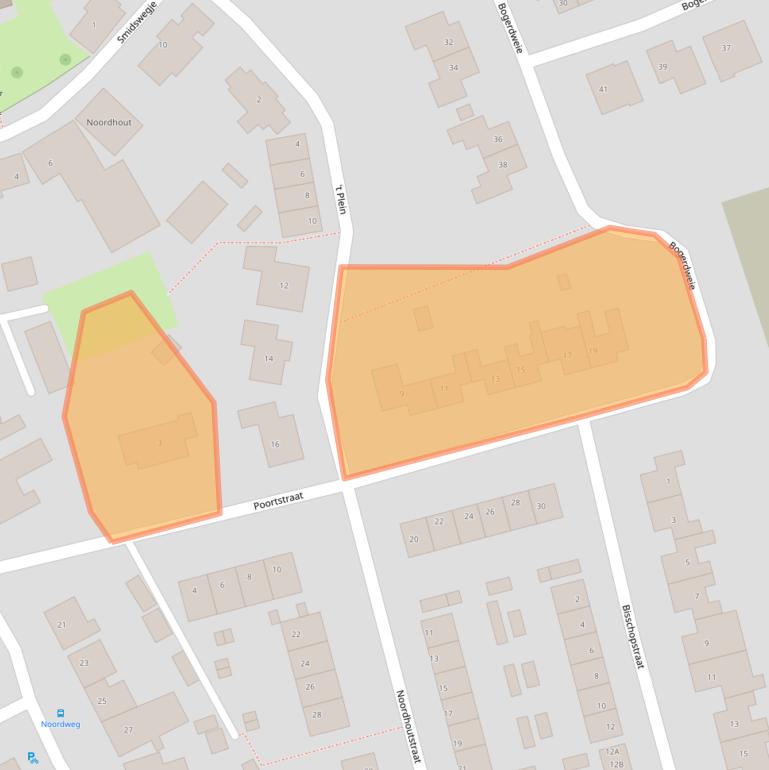 Kaart van postcodegebied 4353BH.