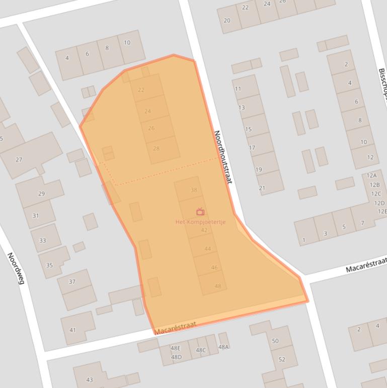 Kaart van postcodegebied 4353BL.