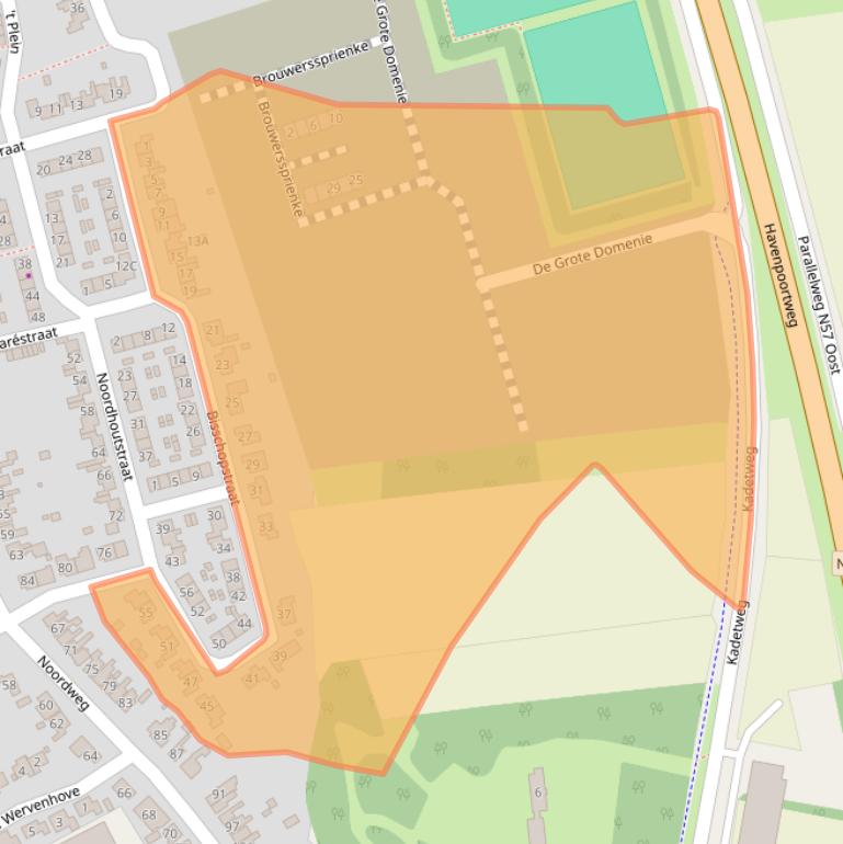 Kaart van postcodegebied 4353BN.