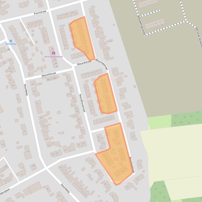 Kaart van postcodegebied 4353BP.