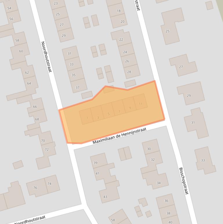 Kaart van postcodegebied 4353BS.