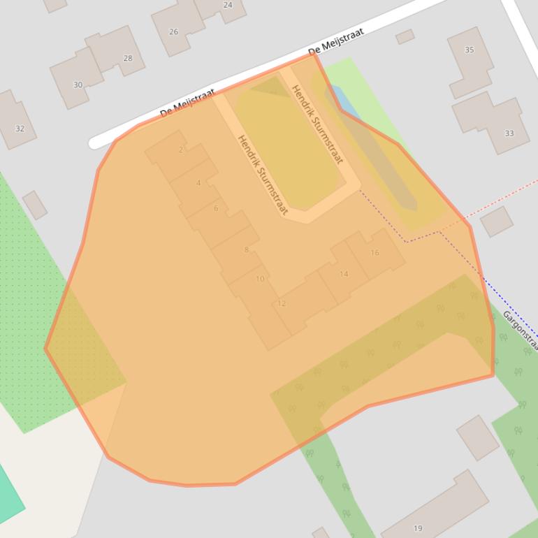 Kaart van postcodegebied 4353CB.