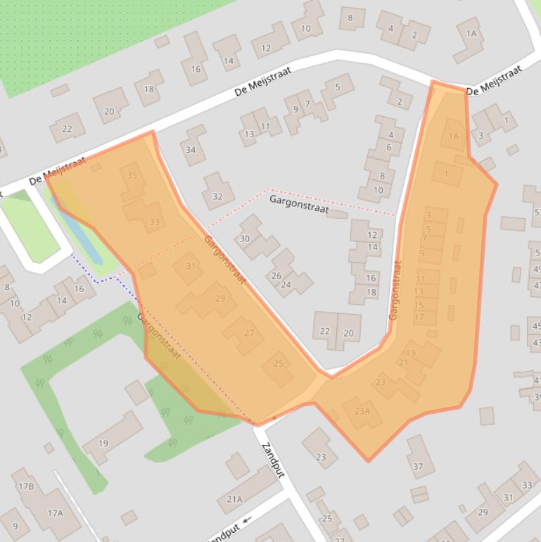 Kaart van postcodegebied 4353CD.