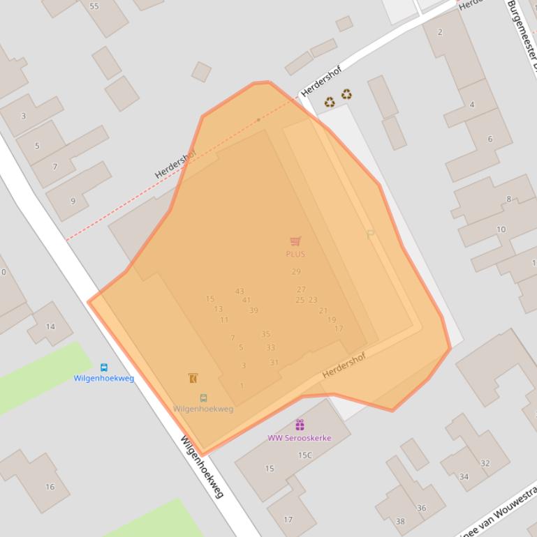 Kaart van postcodegebied 4353EZ.