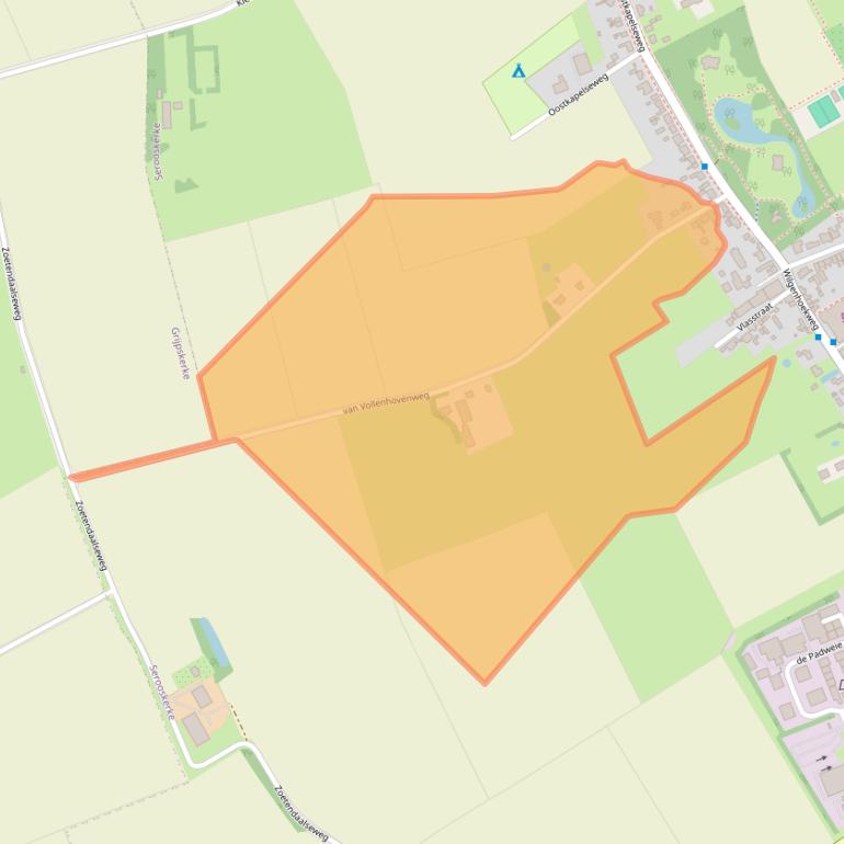 Kaart van postcodegebied 4353RH.