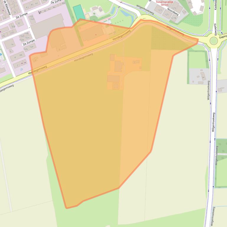 Kaart van postcodegebied 4353RS.