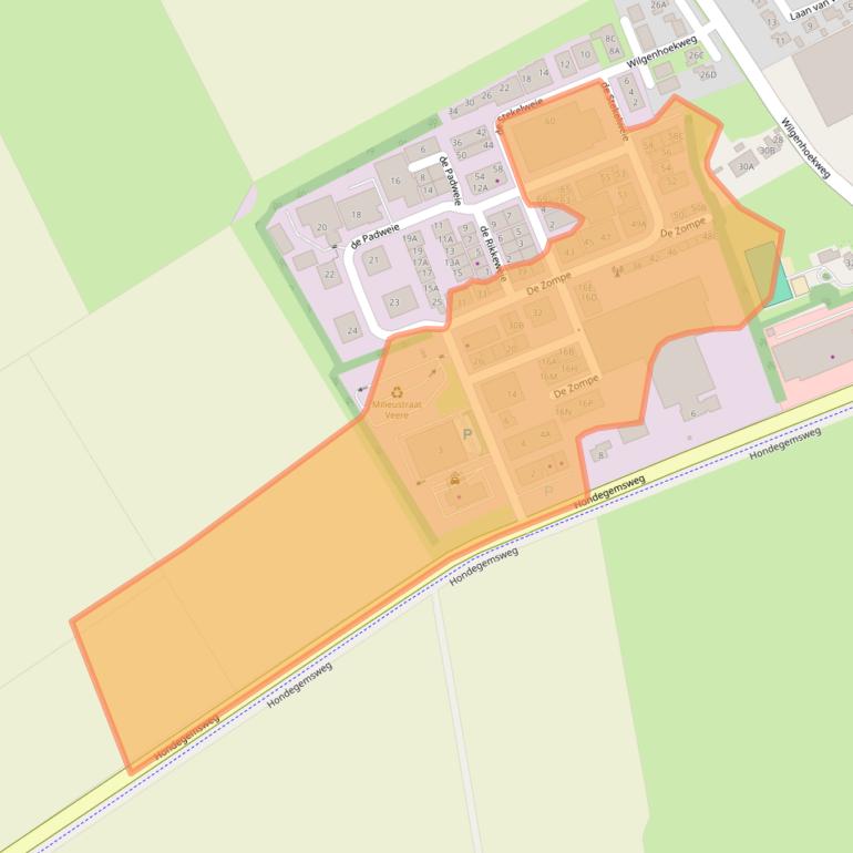 Kaart van postcodegebied 4353RT.