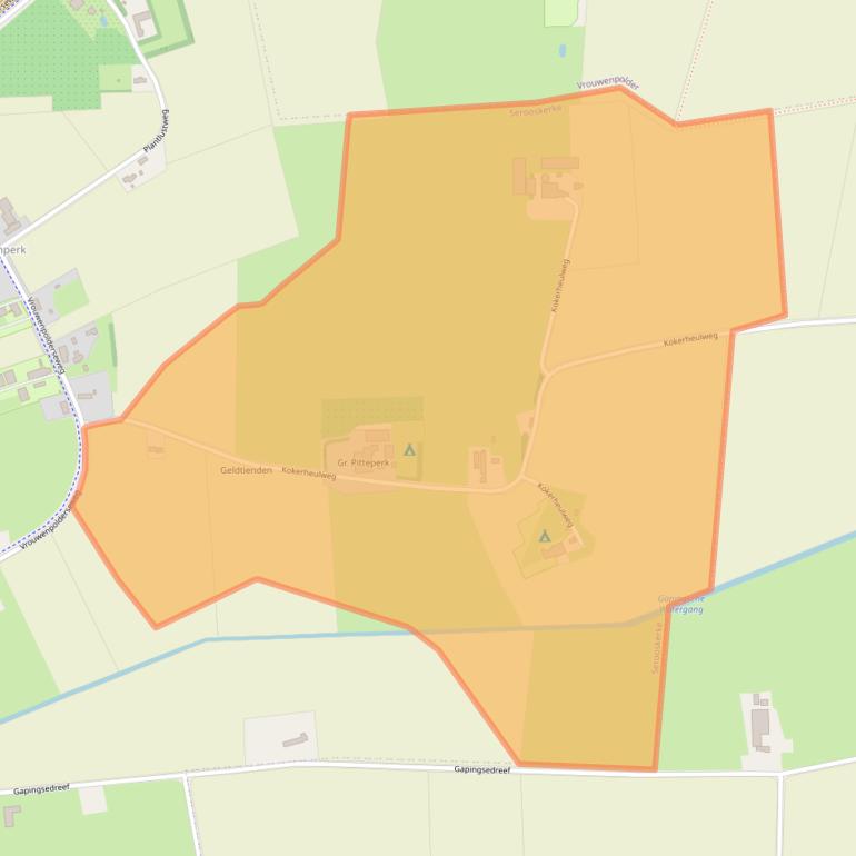 Kaart van postcodegebied 4353SB.