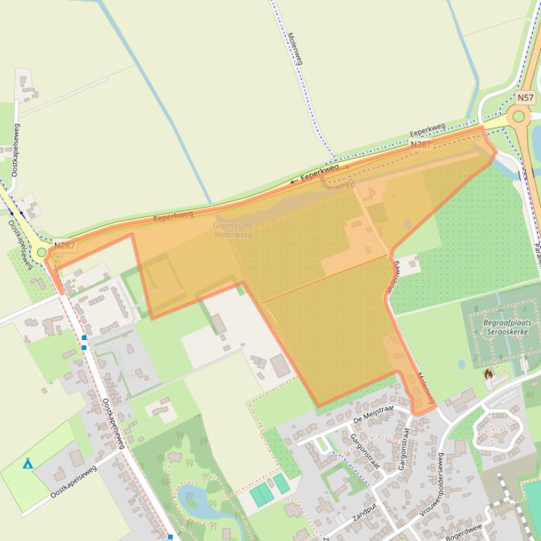 Kaart van postcodegebied 4353SH.