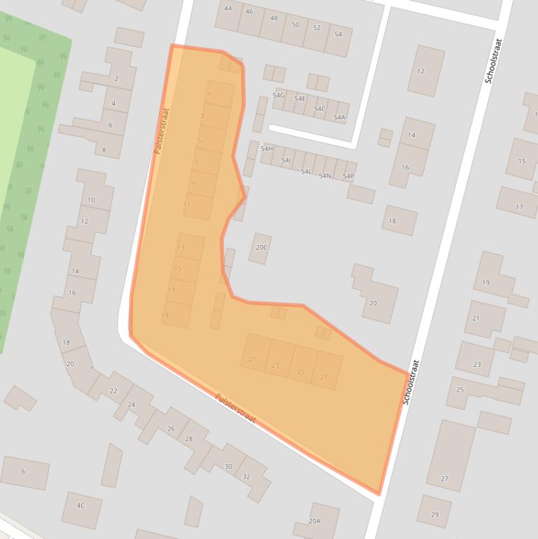 Kaart van postcodegebied 4354AL.