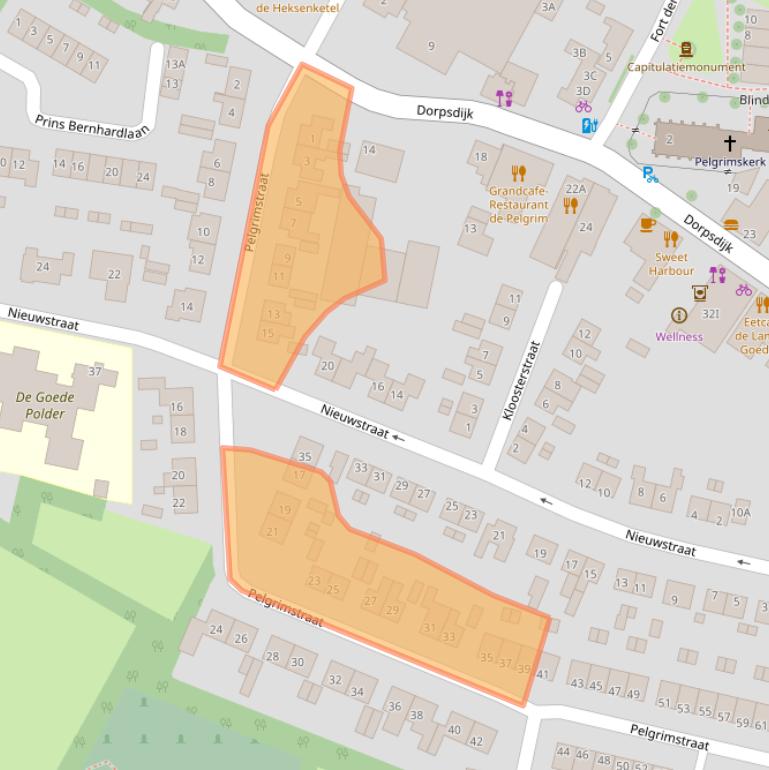 Kaart van postcodegebied 4354AN.