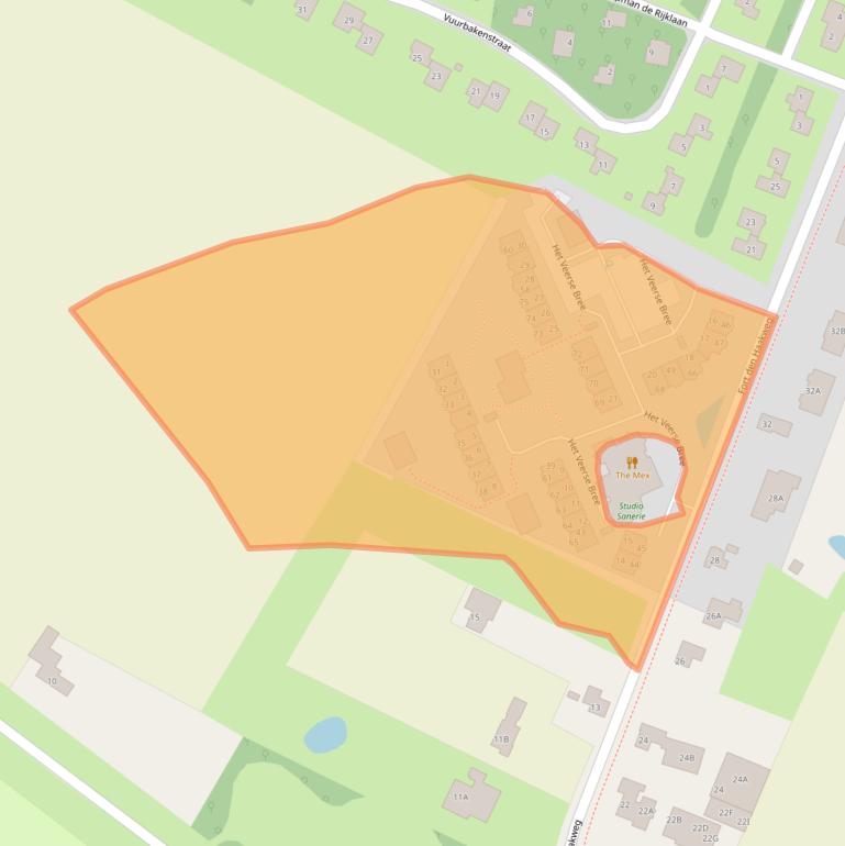 Kaart van postcodegebied 4354CA.