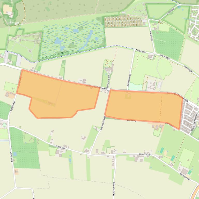 Kaart van postcodegebied 4354KB.