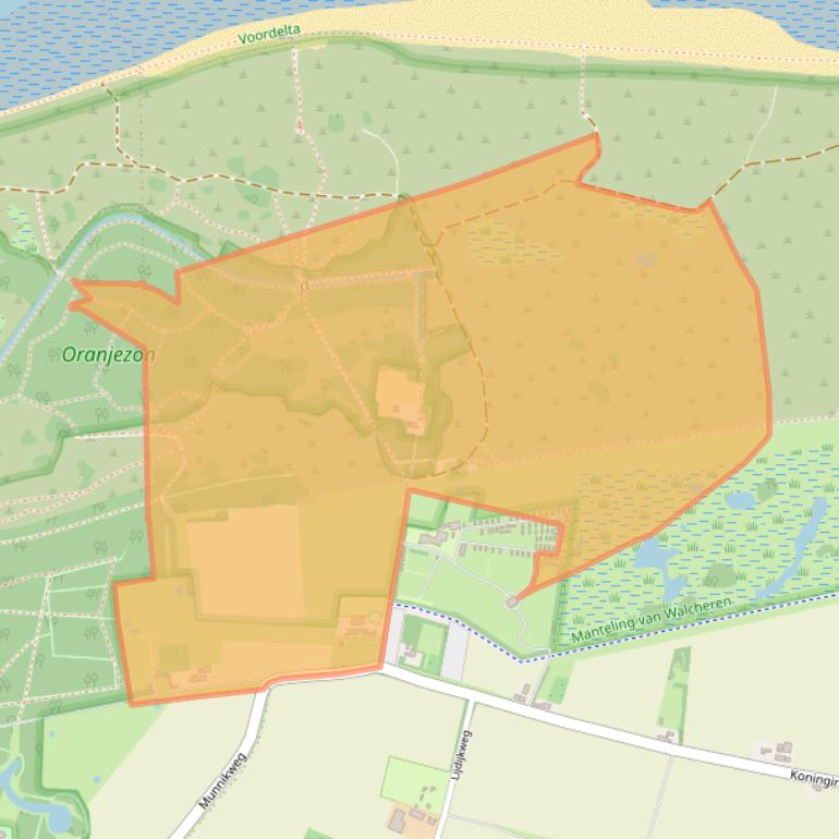 Kaart van postcodegebied 4354KE.