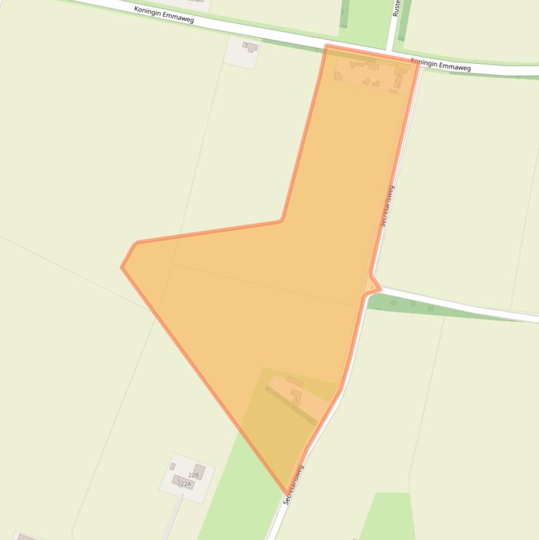 Kaart van postcodegebied 4354KJ.