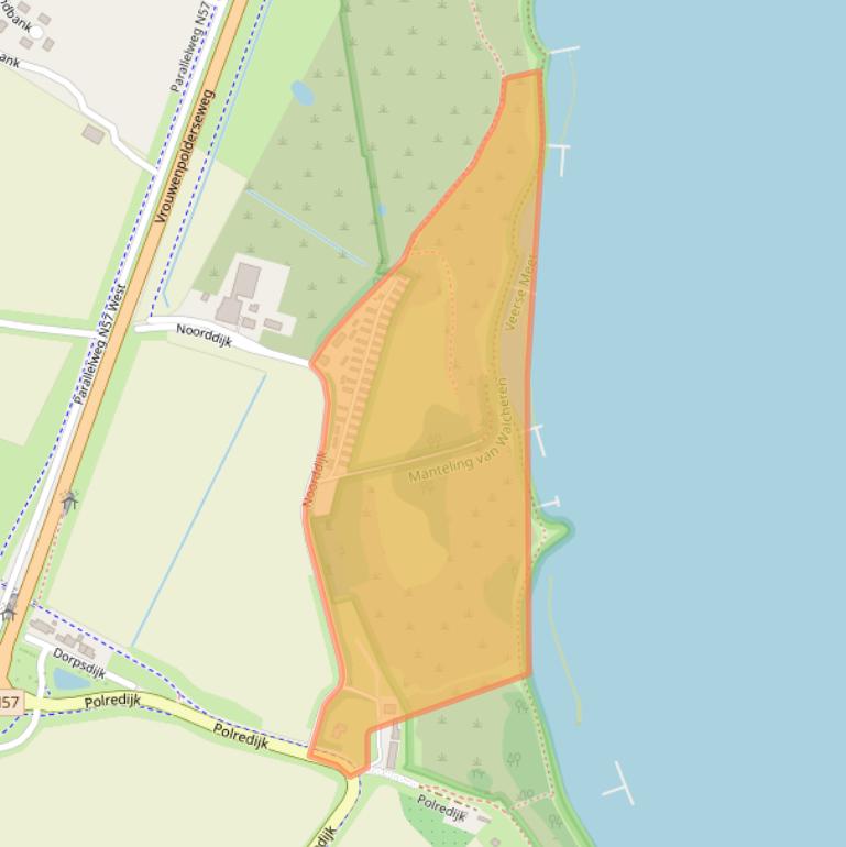 Kaart van postcodegebied 4354NB.