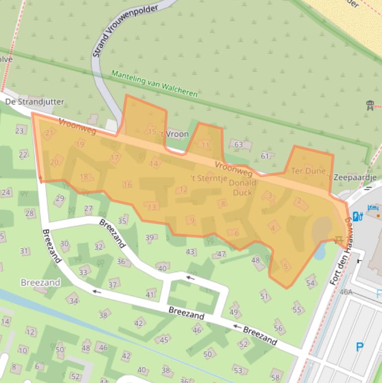 Kaart van postcodegebied 4354NH.