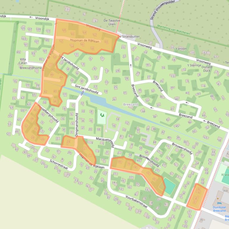 Kaart van postcodegebied 4354NS.