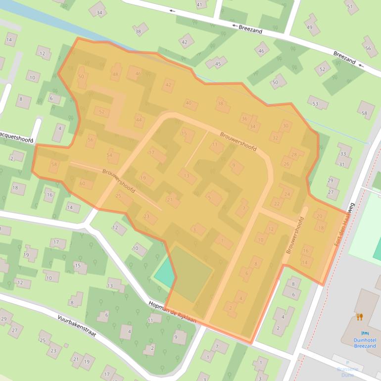 Kaart van postcodegebied 4354NV.