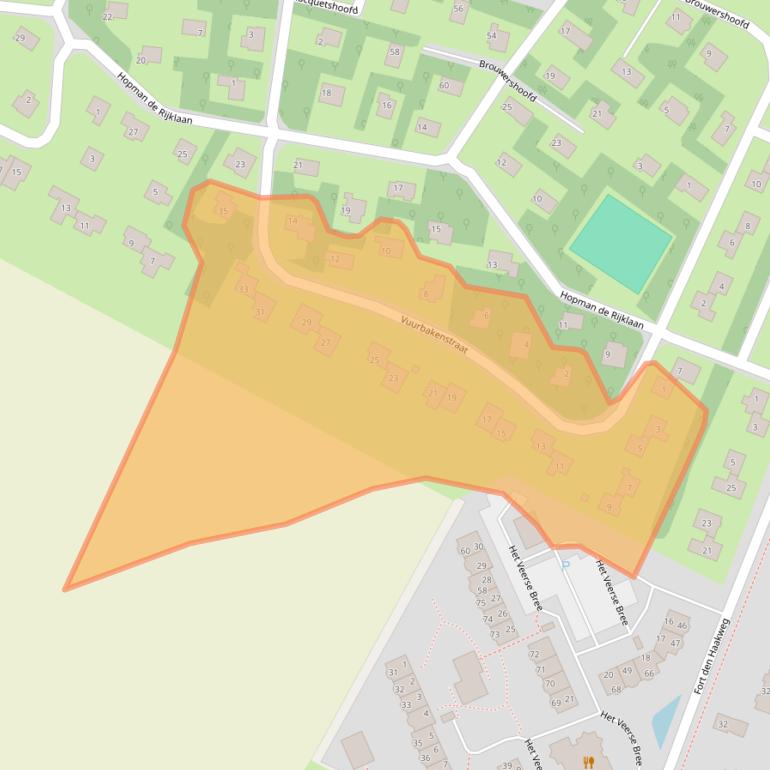 Kaart van postcodegebied 4354NW.