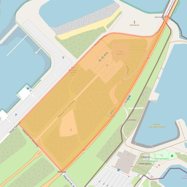 Kaart van postcodegebied 4354RA.