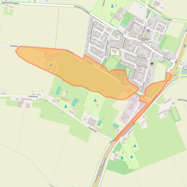 Kaart van postcodegebied 4354SJ.