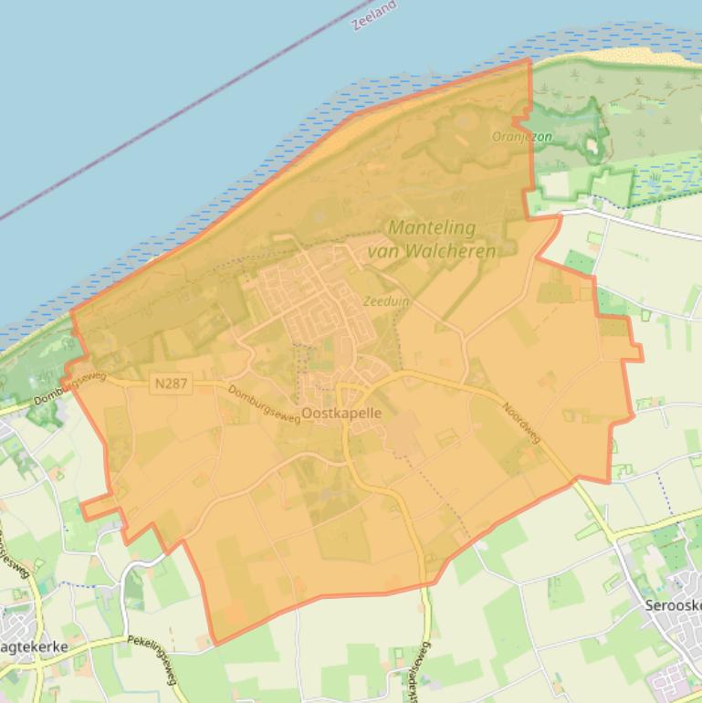 Kaart van postcodegebied 4356.