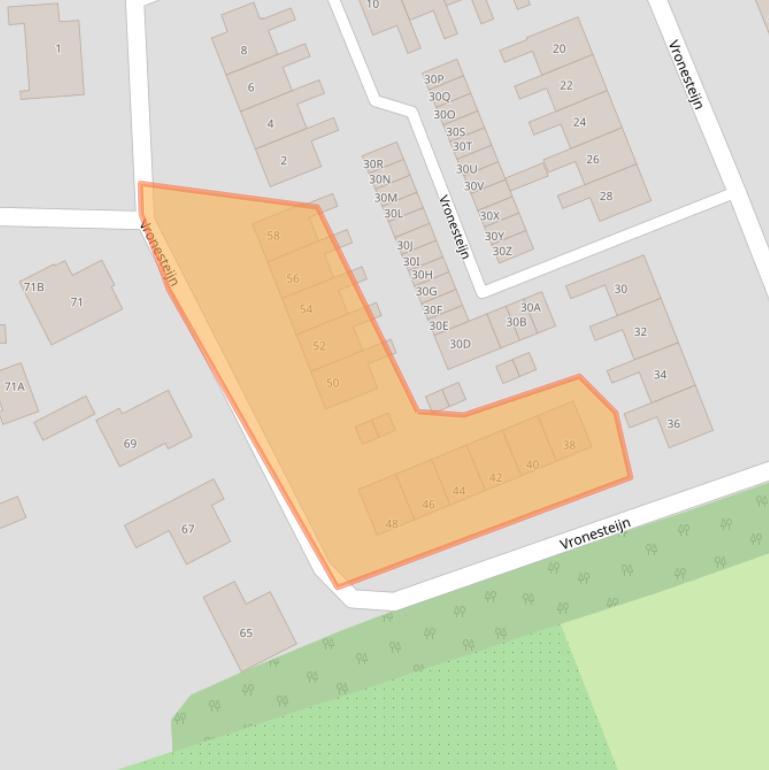 Kaart van postcodegebied 4356AG.