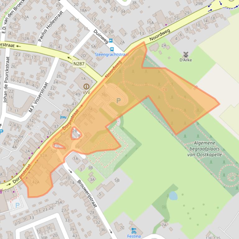 Kaart van postcodegebied 4356AK.