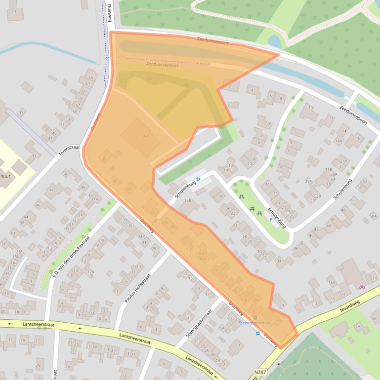 Kaart van postcodegebied 4356AS.