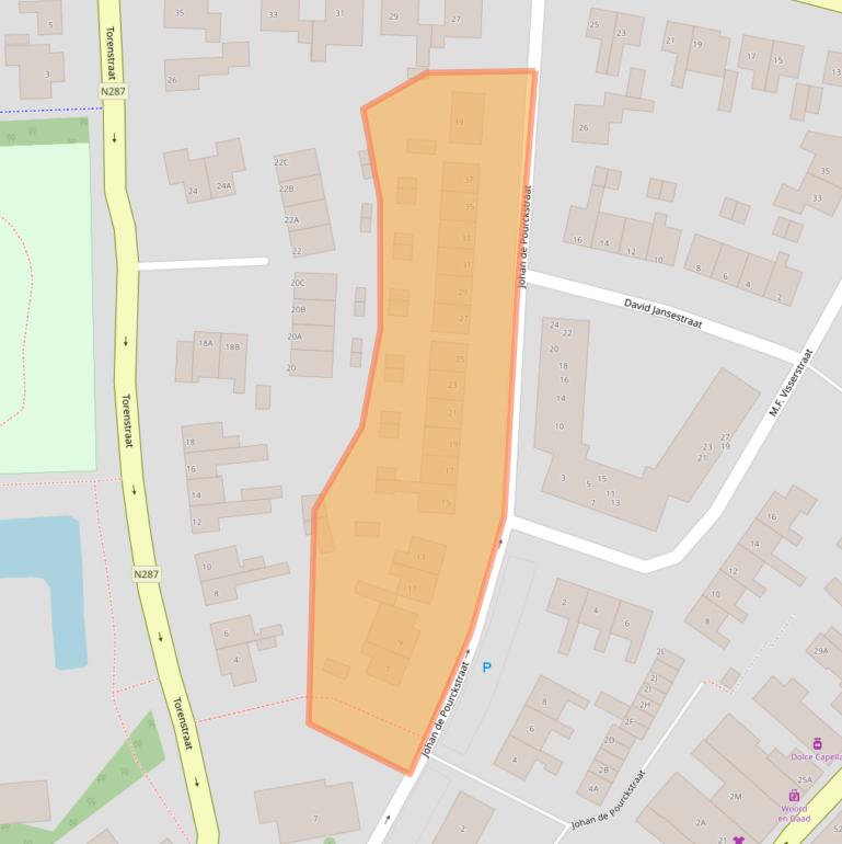 Kaart van postcodegebied 4356BD.