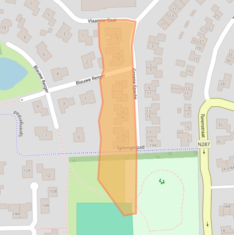 Kaart van postcodegebied 4356DB.